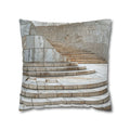 Marble Staircase Decorative Pillowcase — Architectural Photo Throw Pillow Cover