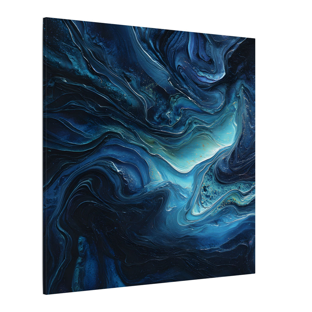 Blue Ocean Abstract Matte Canvas (Stretched)