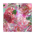 Floral Pearl Bloom Matte Canvas Wall Art — Pink Peony Abstract Stretched Canvas