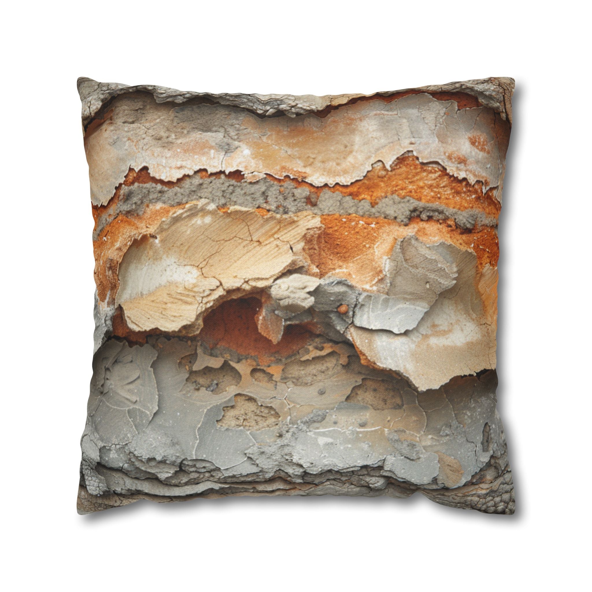 Rusty Bark Texture Decorative Pillowcase