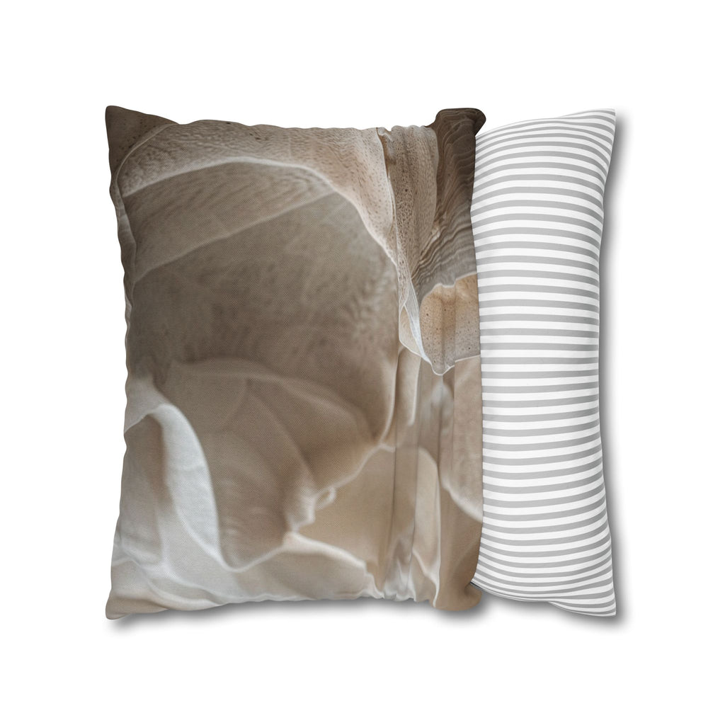 Abstract Neutral Texture Pillowcase - Beige Organic Floral Close-Up