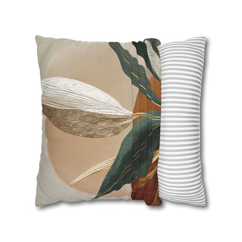 Botanical Pillowcase — Earth Tones Pillow Cover
