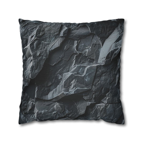 Black Stone Pillowcase — Moody Black Cover