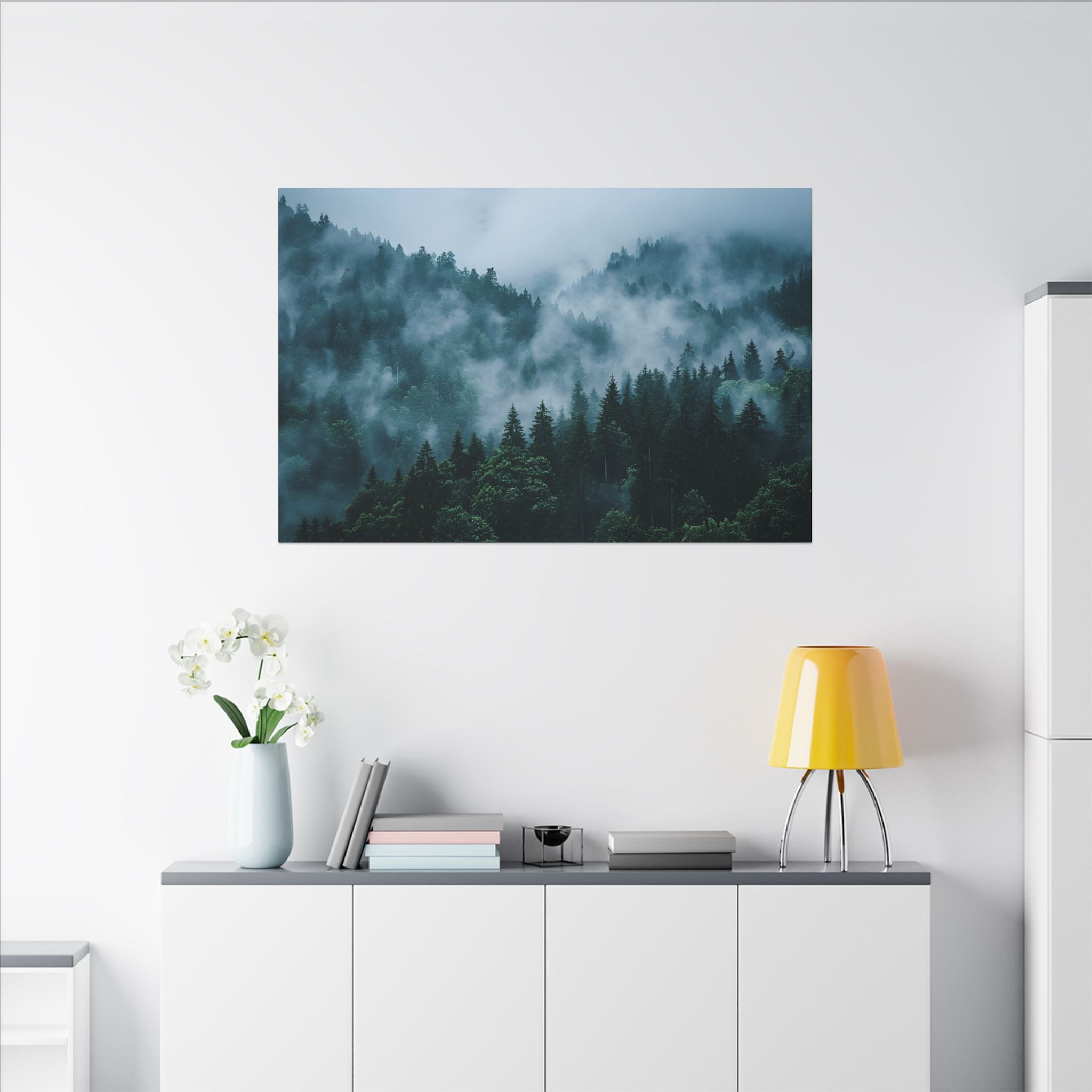 Misty Evergreen Forest