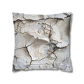 Clay Crack Texture Throw Pillow Cover — Neutral Rustic Decorative Pillowcase