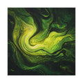 Abstract Green Swirl Canvas Art - Matte Stretched Wall Decor