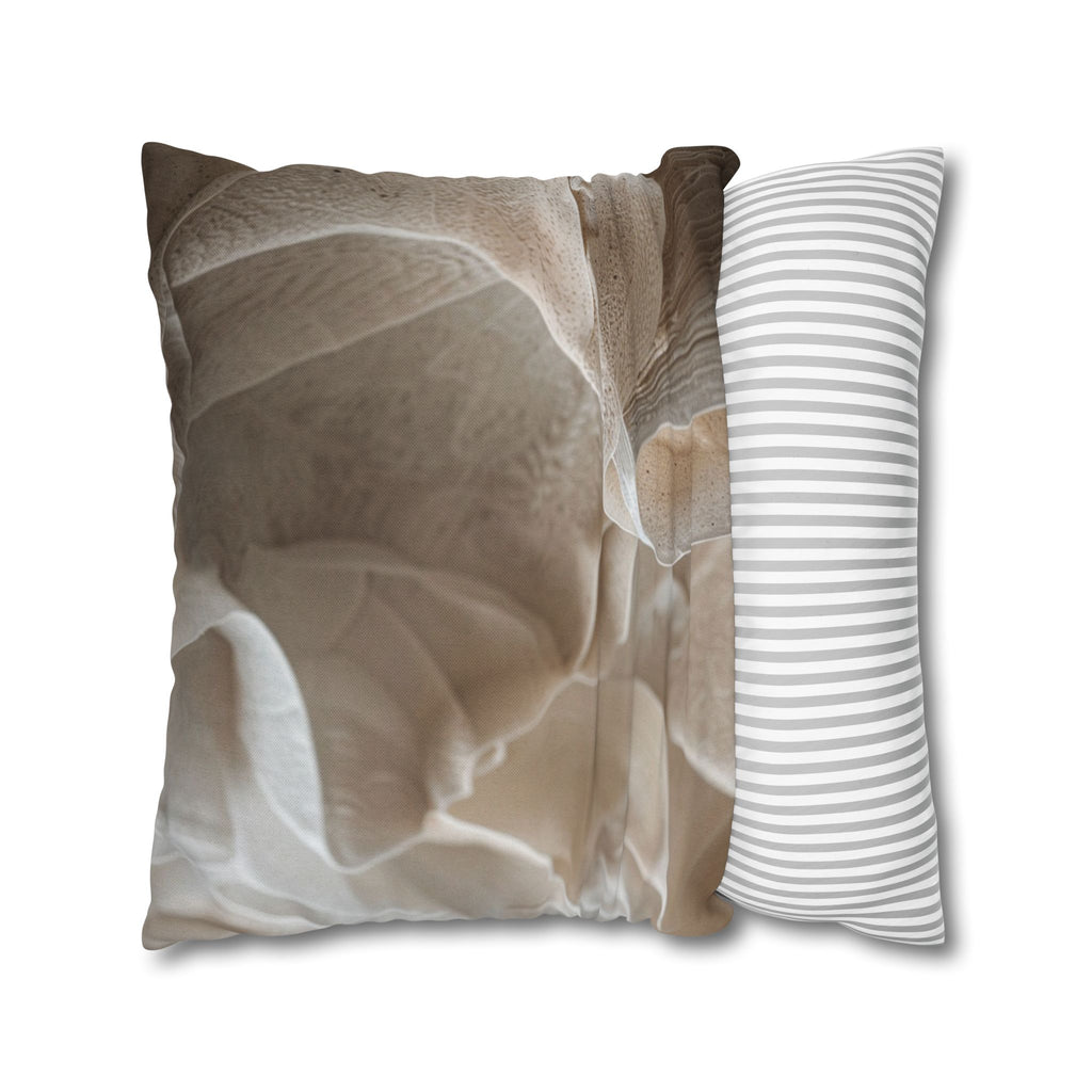 Abstract Neutral Texture Pillowcase - Beige Organic Floral Close-Up