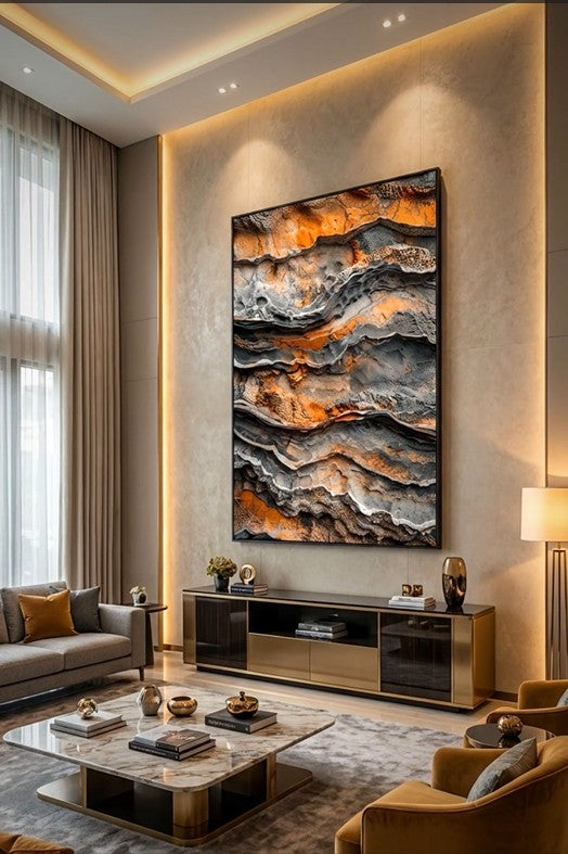 Rock Layers & Earthy Rust