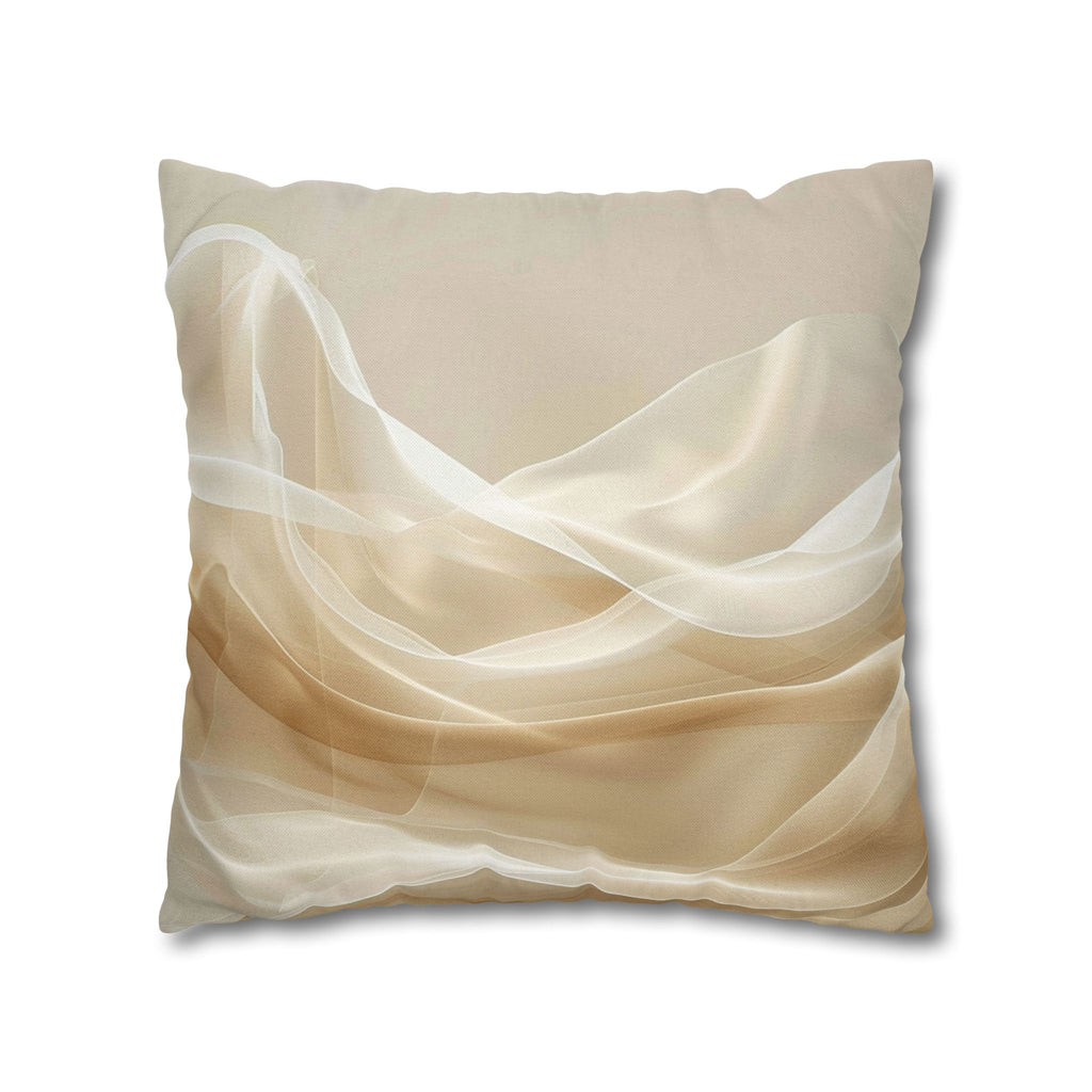 Abstract Beige Smoke Decorative Pillowcase — Neutral Modern Accent Cushion Cover